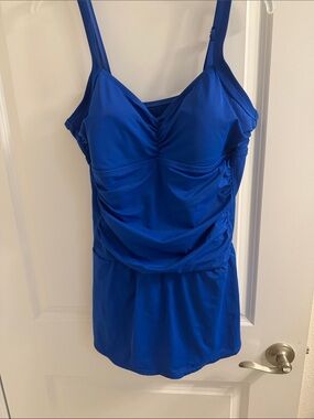 Jantzen Cobalt Blue Women’s One-Piece Swim suit with skirt